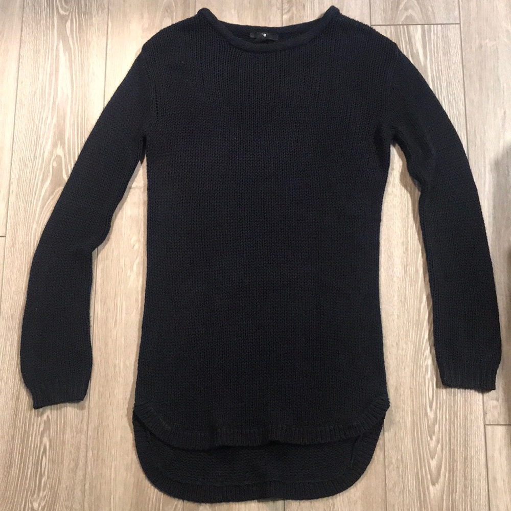H&M Navy Blue Long Sweater